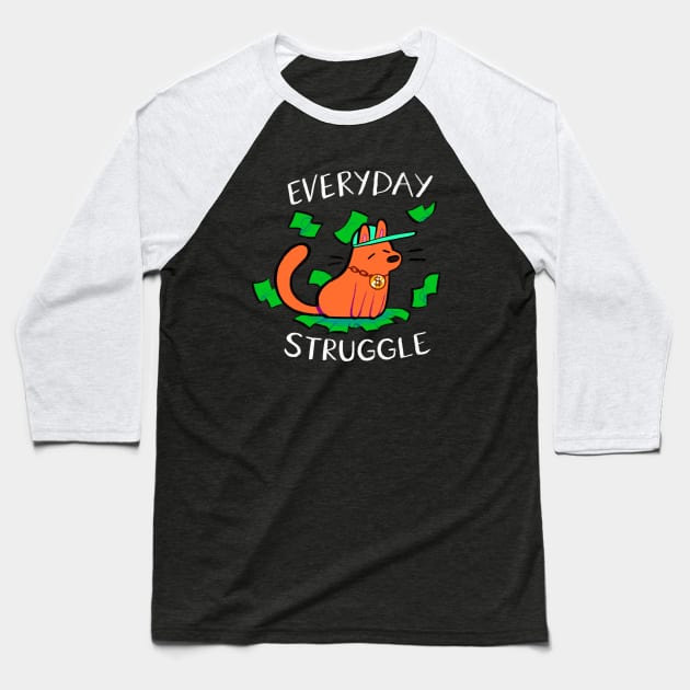 Everyday Struggle Baseball T-Shirt by giraffalope